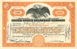 United States Steamship Co. - Stock Certificate